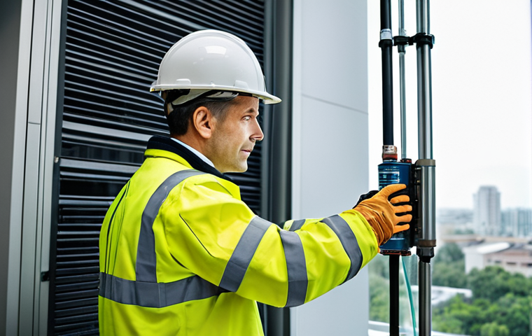 **

"A professional fire safety engineer, fully clothed in appropriate attire, inspecting a modern high-rise building's sprinkler system. Natural pose, perfect anatomy, well-formed hands. The environment is a clean, well-lit mechanical room. Focus on the engineer's confident expression and attention to detail. Safe for work, appropriate content, professional, modest clothing."

**