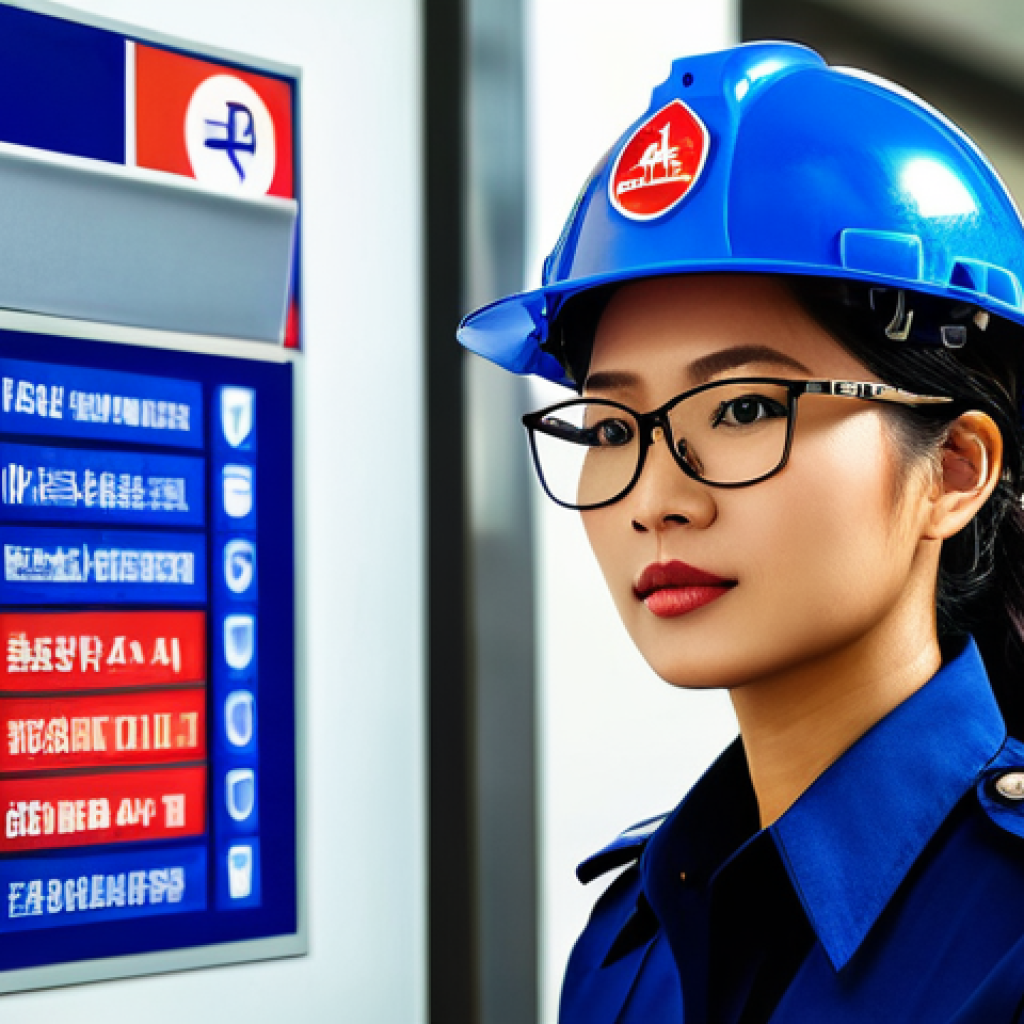 화재안전관리기술자의 주요 직무 분석 및 개선 - **Prompt:** "A highly professional and diligent female Thai Safety Officer, in her early 30s, wearin...