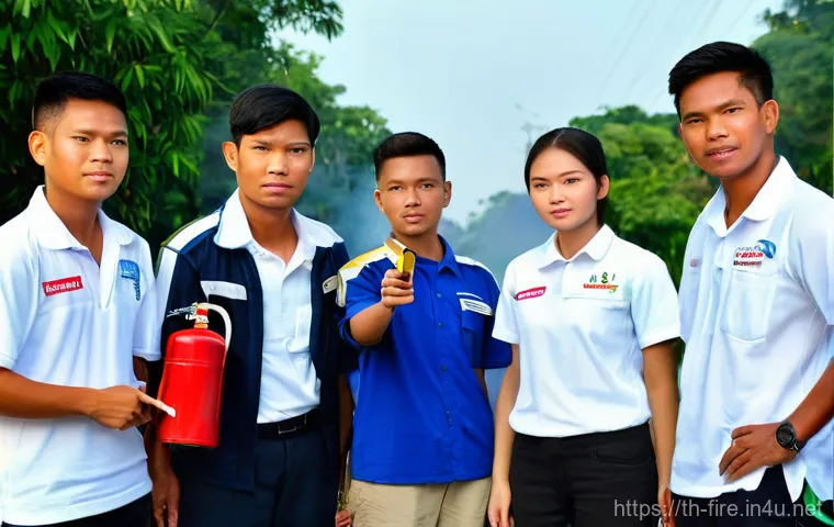 화재안전관리 실무에서의 문제 해결 방법 - **Prompt:** A sleek, modern cafe in a bustling Thai urban setting. A young Thai woman, dressed in sm...