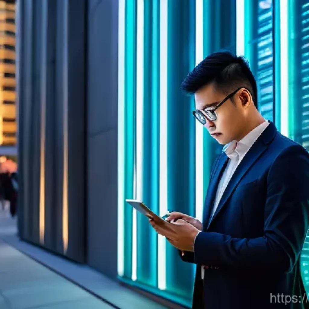 화재안전관리 실무에서의 기술적 변화와 도전 - **Prompt:** A vibrant, modern, high-tech urban environment in a bustling Asian city at dusk. The sce...