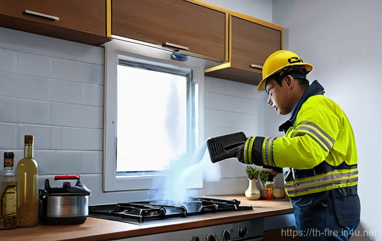 화재안전관리 실무에서의 기술적 변화와 도전 - **Prompt:** A vibrant, modern, high-tech urban environment in a bustling Asian city at dusk. The sce...