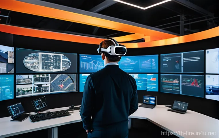 화재안전관리 실무에서의 기술적 변화와 도전 - **Prompt:** A bright, clean, and modern kitchen setting in a typical Southeast Asian home. An adult,...