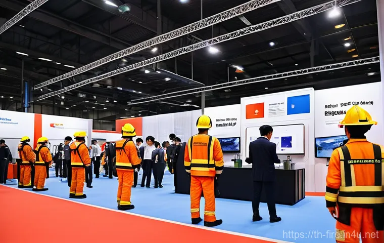 화재안전관리 분야의 주요 학회 및 포럼 정보 - **Prompt:** "A group of Thai fire safety engineers and professionals attending a seminar in a modern...