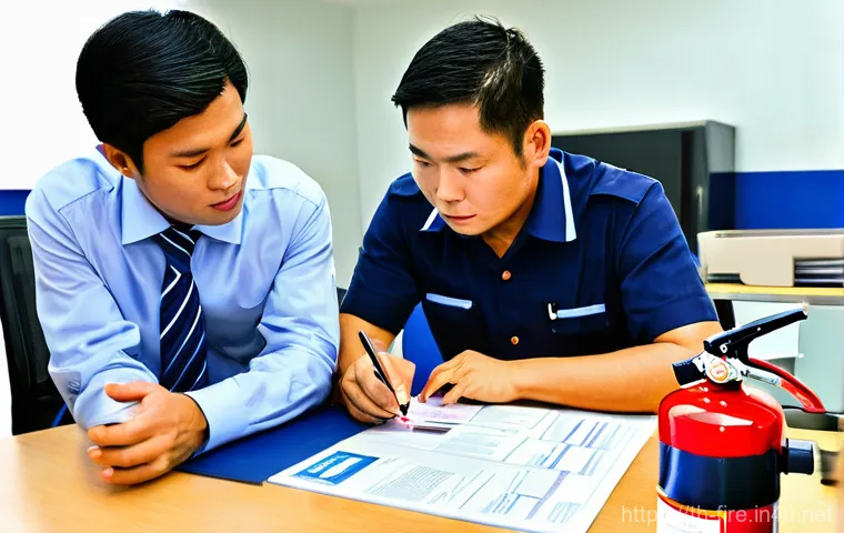 화재안전관리 업무에서 필요한 문서 서식 모음 - **Prompt 2: Advanced Fire Safety Monitoring in a Thai Industrial Facility**
    A sleek, high-tech i...