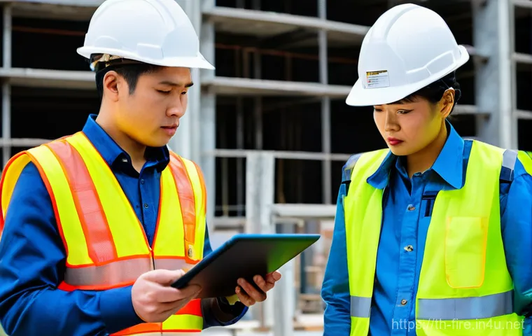 화재안전관리 기술자 중점 과목 학습법 - **Prompt 2: Practical Demonstration of Fire Extinguishing Equipment**
    A professional Thai fire s...