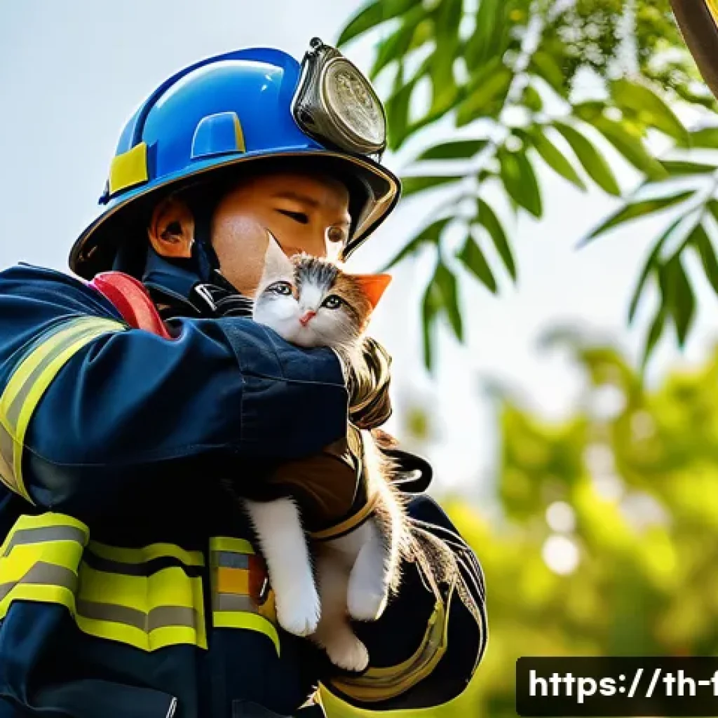 화재안전관리 직무에서 자주 발생하는 실수 - **Prompt:** "A firefighter in full protective gear, including a helmet and oxygen tank, rescuing a k...
