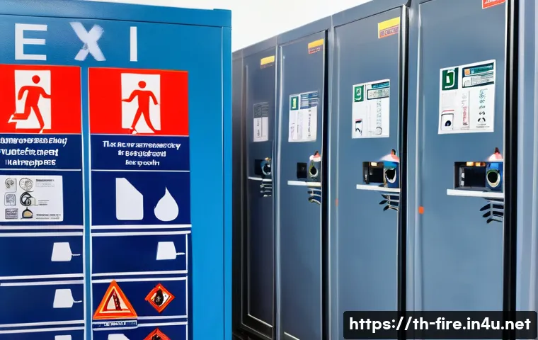 화재안전관리 실무에서의 문제 해결 역량 - A detailed scene inside a modern Thai factory workshop focused on fire safety preparedness: workers ...