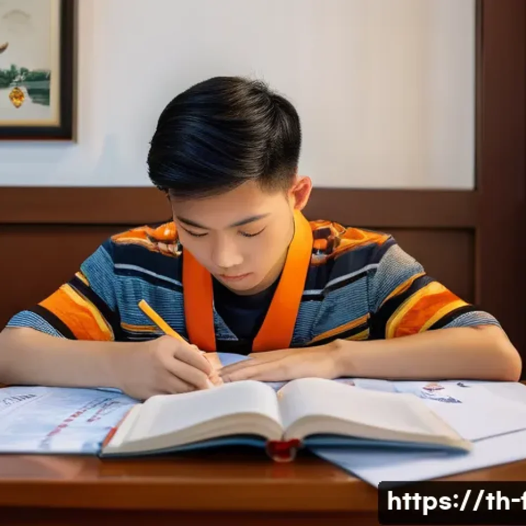화재안전관리기술자 시험 합격 수기 - A focused Thai young adult studying efficiently at a neat desk in a quiet, well-lit room with modern...
